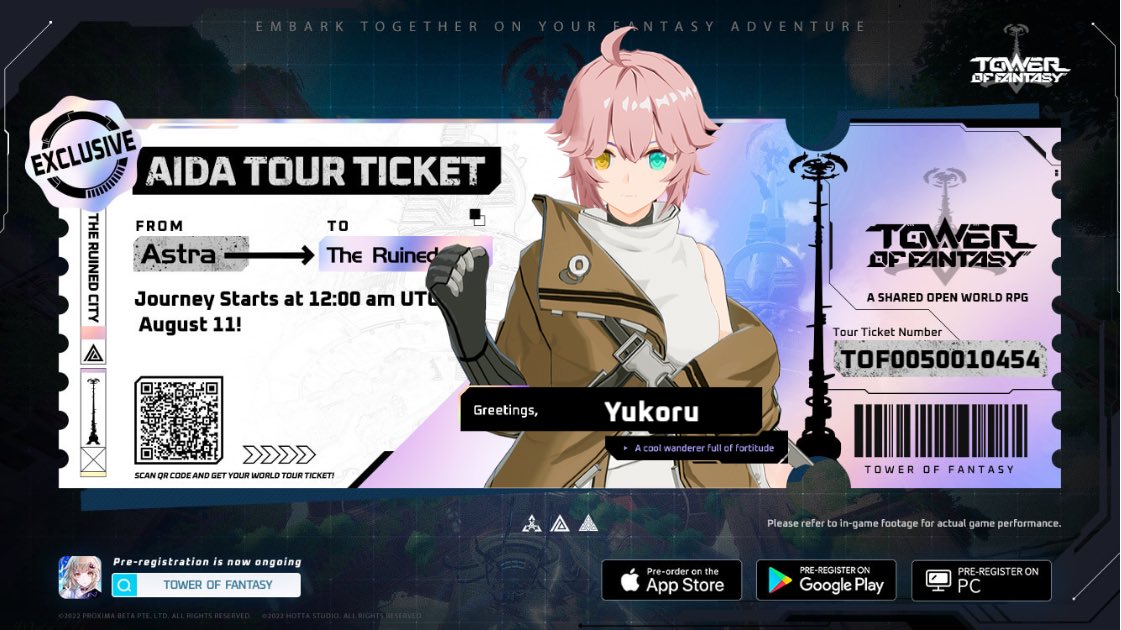 Yukoru_'s tweet photo. #TowerofFantasy #AidaTourTicket https://t.co/2X3z5MmTZt