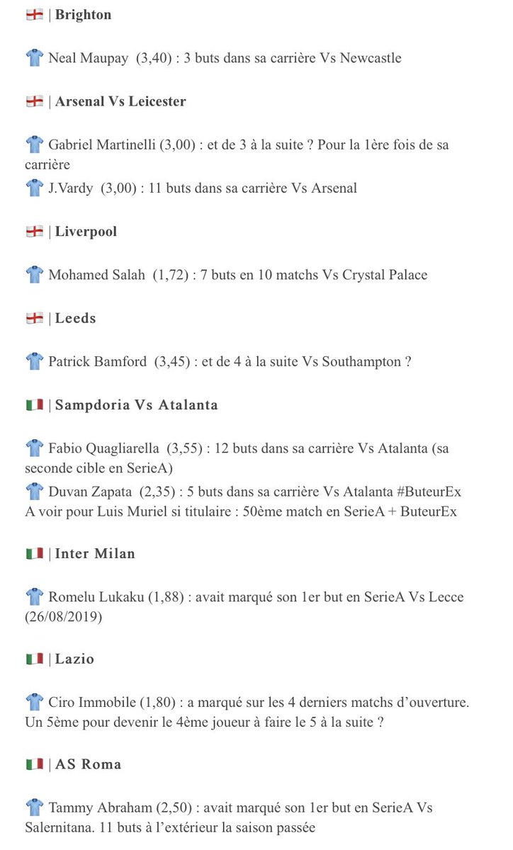 Drefherder's tweet photo. #StatBet #FormBet #FactBet #buteur

🗓 13/08 - 14/08

🇩🇪 #Bundesliga 
🏴󠁧󠁢󠁥󠁮󠁧󠁿 #PremierLeague 
🇮🇹 #SerieA
🇳🇱 #Eredivisie 
🏴󠁧󠁢󠁳󠁣󠁴󠁿 #Premiership 
🇩🇰 #Superligaen 

❤️ merci à ceux qui vont suivre  

#Football #TeamParieur https://t.co/kbgXLbaep3