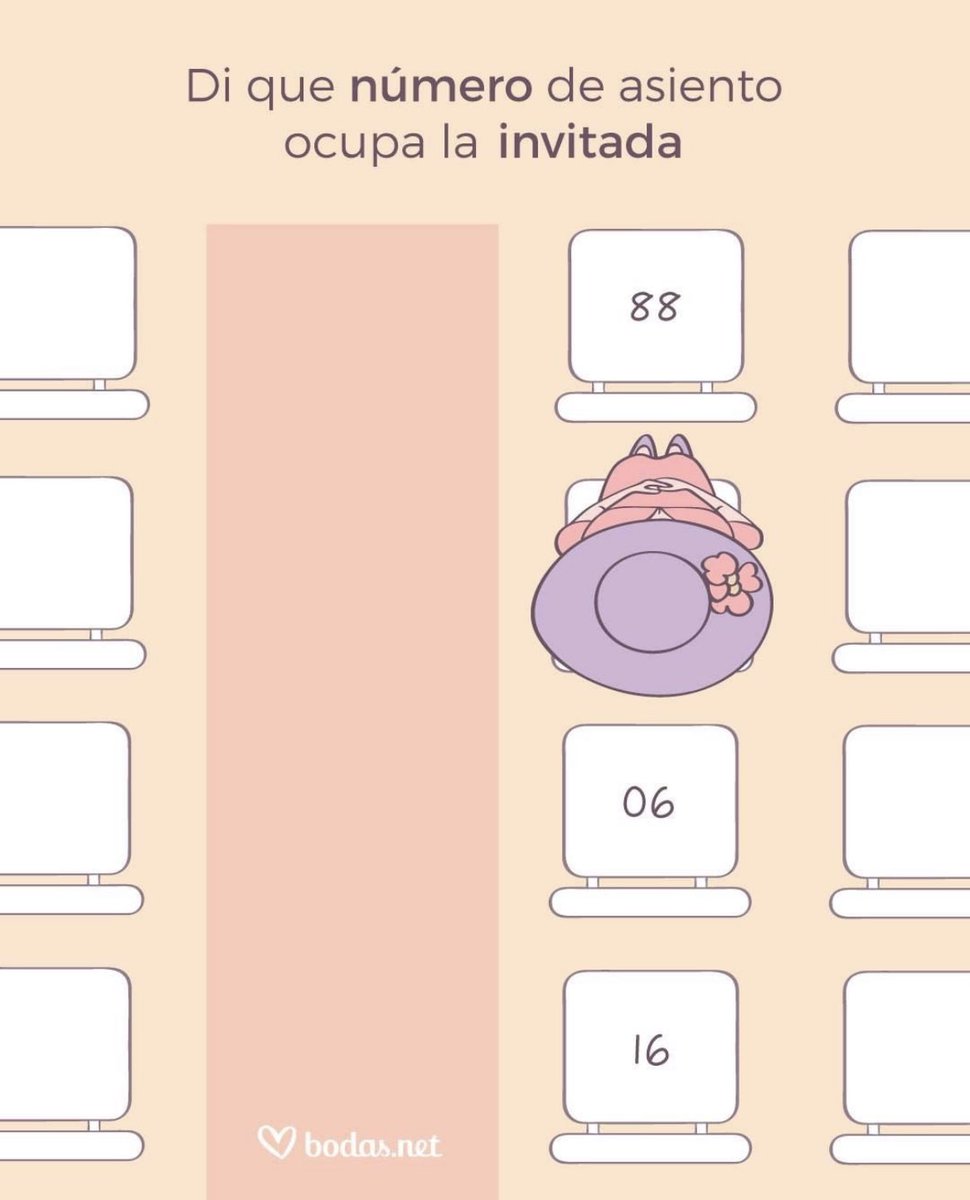 DavidDiablito's tweet photo. ¿Sabes el número de asiento de tu invitada? https://t.co/whZfFw8grb
