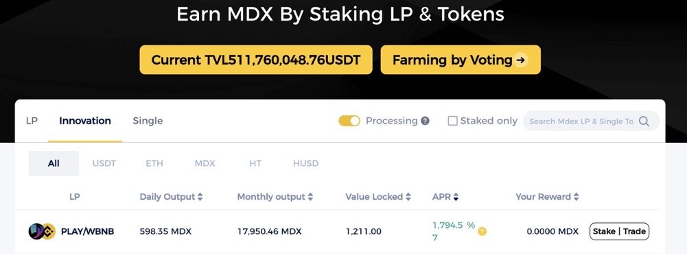 🎶 음악을 듣고 리워드를 받아가세요 여러분! 🎶

 🌟 #MDEX 혁신 영억 유동성 #mining 에 #Listen2Earn 프로젝트 
<a href="/playmusicearn/">Play Music | Listen2Earn</a> 를 상장했습니다.

 🔗 지금mdex.me/#/liquidity?la…에서 $MDX 를 채굴하기 위해 #LP 스테이킹 및 $PLAY 를 거래하여 최고 #APR 을 즐기세요.