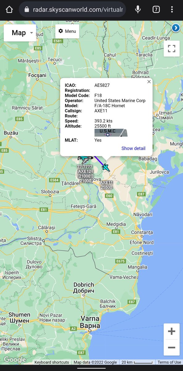 scan_sky's tweet photo. #USAF - Boeing KC-135T - 59-1464 - #CASA20
Currently Supporting #AXE11/#AXE12 - #USMC - F/A-18C Hornets Over Romania 🇷🇴
📸:Staff Sgt. Michael Battles https://t.co/5UZ03mOky7