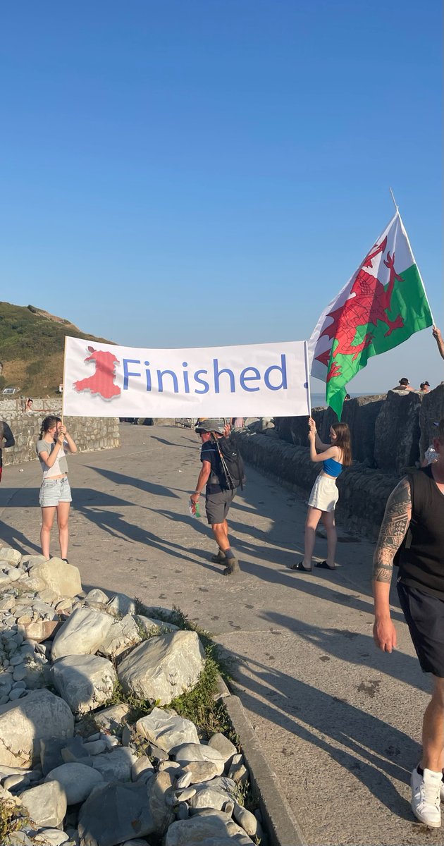 Congratulations Ian. You did it!!! Ian an his walking team were met with friends and family for bubbles, iced cold drinks and a quick dip in the sea to cool off