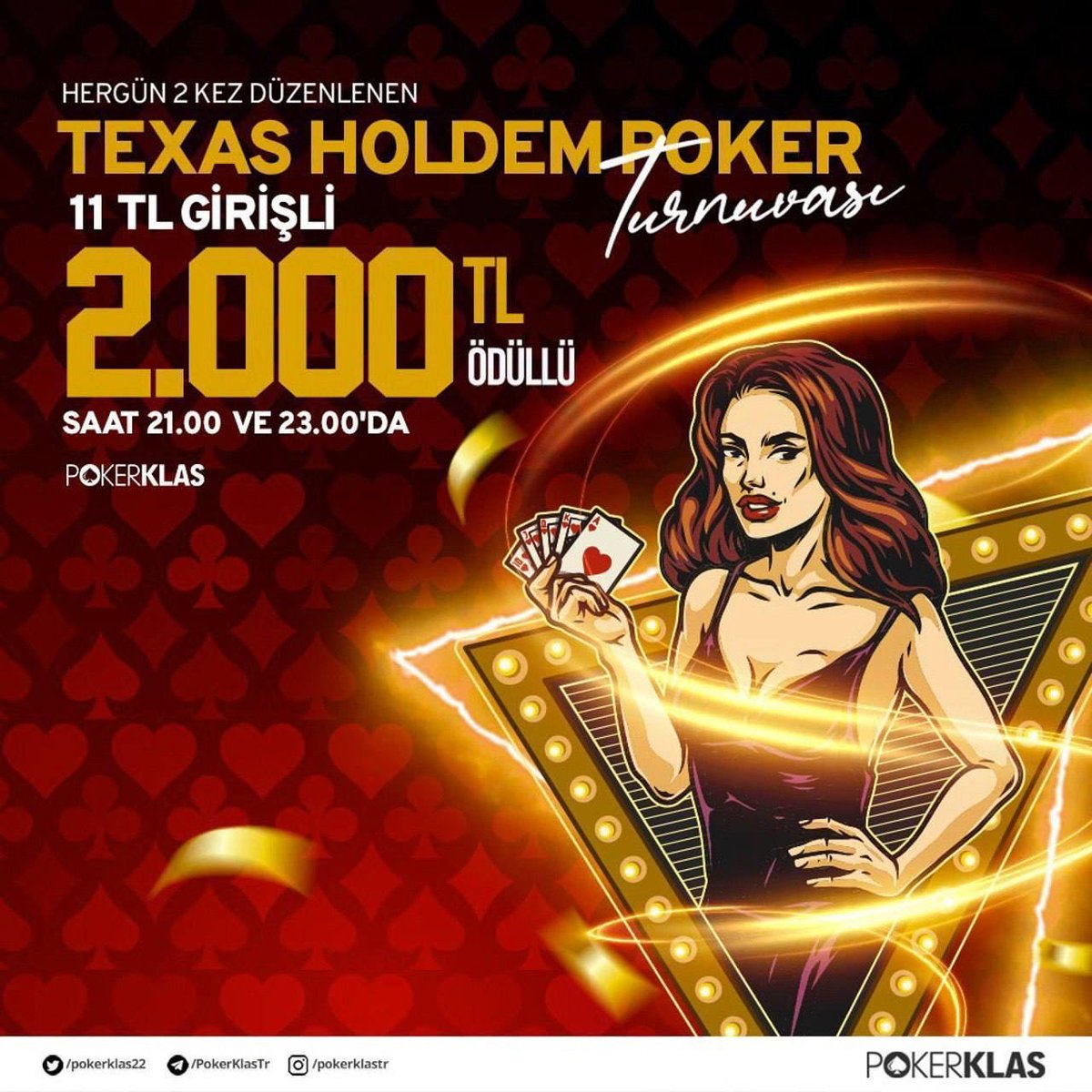 Pokerklas22's tweet photo. 🤑 Pokerklas ile günde iki kez kazanma şansını kaçırma! 

♦️Texas Holdem Poker turnuvası günde iki kere 2000tl kazandıyor! https://t.co/8oJHLcdKG1
