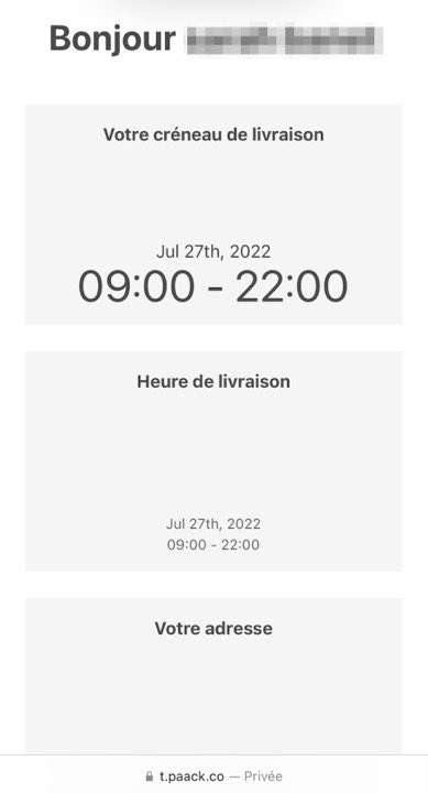 😱❌Voici un exemple de ce que vous n’aurez JAMAIS avec nous : un créneau de 11h de livraison !
✅ Avec nous, le destinataire final CHOISIT son créneau de 30min, 1h ou 2h et peut même le changer jusqu’a 1h avant 🕠! Ou changer l’adresse aussi 😉
#greentech #livraison #dernierkm