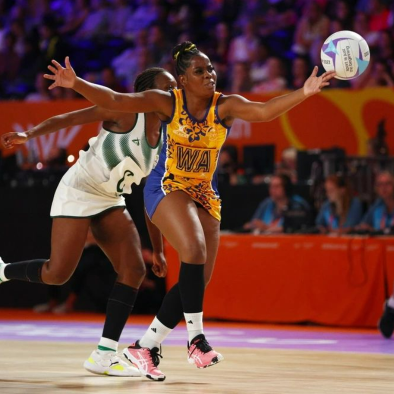 GilbertNetball's tweet photo. Netball Barbados standing out on court in their bespoke Commonwealth Games kit 🤩
#netball | #netballfamily | #netballkit | #netballteam https://t.co/h7qAPEG160