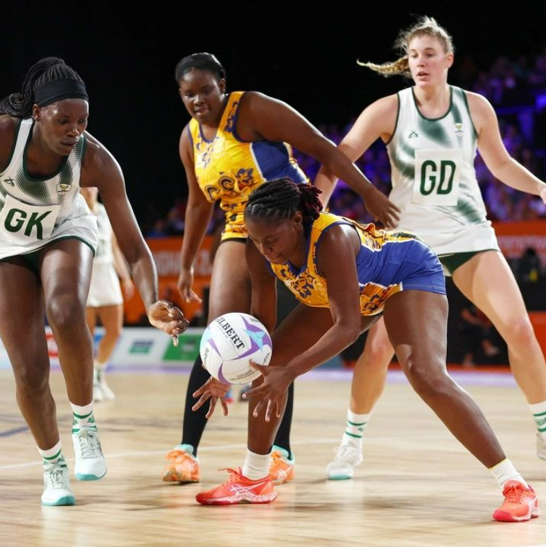 GilbertNetball's tweet photo. Netball Barbados standing out on court in their bespoke Commonwealth Games kit 🤩
#netball | #netballfamily | #netballkit | #netballteam https://t.co/h7qAPEG160