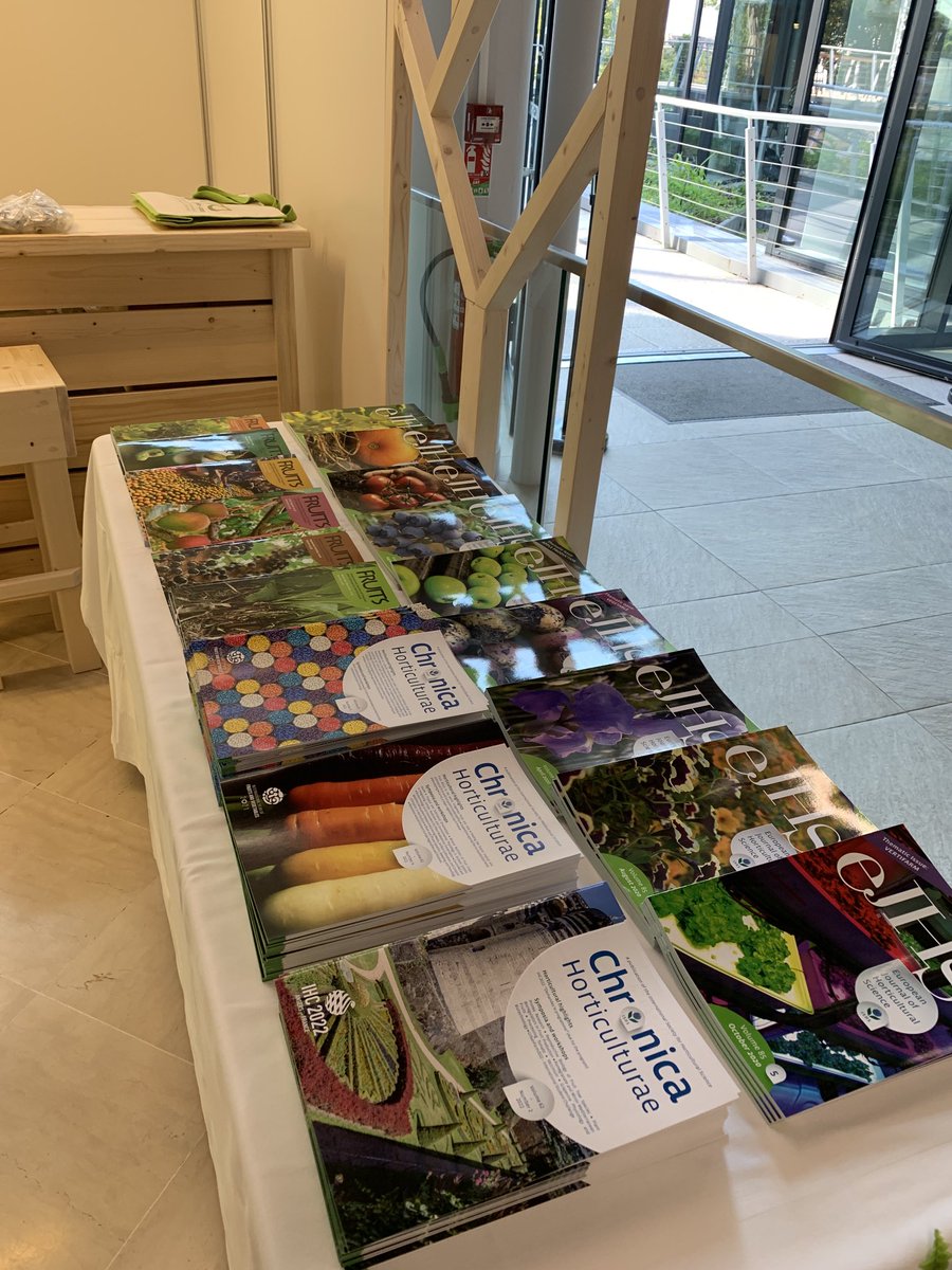 apricotqueen's tweet photo. The ⁦@ishs_hort⁩ booth ⁦@2022Ihc⁩  is preparing for the start of the Congress tomorrow afternoon. https://t.co/p0alWWtZBn