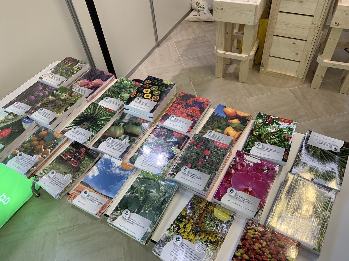 apricotqueen's tweet photo. The ⁦@ishs_hort⁩ booth ⁦@2022Ihc⁩  is preparing for the start of the Congress tomorrow afternoon. https://t.co/p0alWWtZBn