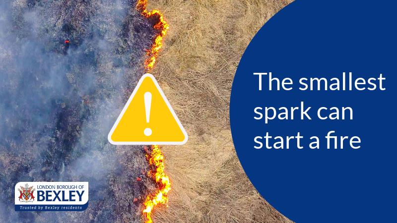 LBofBexley's tweet photo. In extreme hot weather the smallest spark on grass or fencing can create a huge fire in minutes.

⚠️Don't have a BBQ or bonfire tonight
⚠️Don’t have BBQs in parks, public spaces or on balconies
⚠️Don't leave glass bottles on the ground
⚠️Dispose of cigarettes safely https://t.co/v0NQRCq5Zv