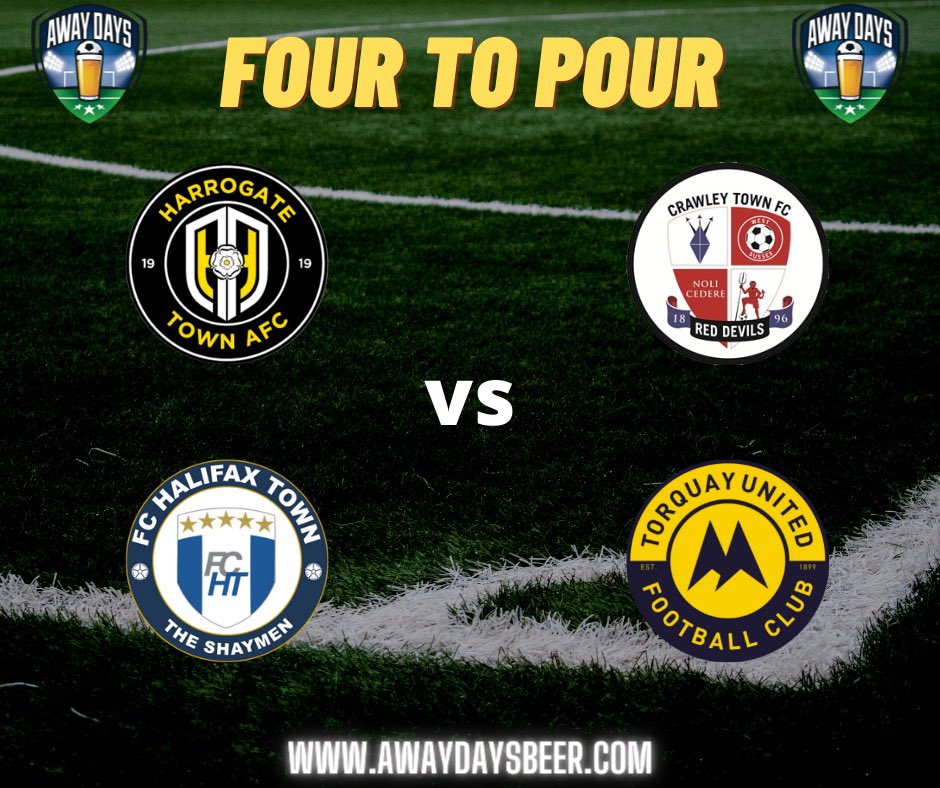 🍺 FOUR TO POUR ⚽️ #rollerover

Predict The Scores = WIN BEER 🔥

⬇️TO ENTER⬇️

Predict the score of each game ⚽️
Follow Our Page ✅ 
Hit Retweet ♻️

Winner selected at random from correct predictions 🍻

ORDER YOUR BEERS HERE ⬇️ awaydaysbeer.com

UK 18+🔞
#fourtopour