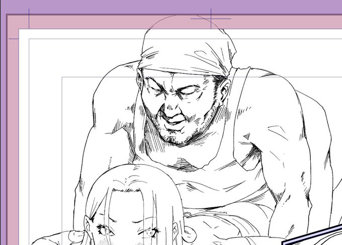 おじさんを描くのって楽しいね 