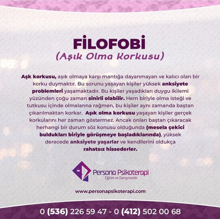 personapsiko's tweet photo. Filofobi yani aşık olma korkusu nedir?
#aşk #psikolog #filofobi #melekdemir https://t.co/1eup452nOD