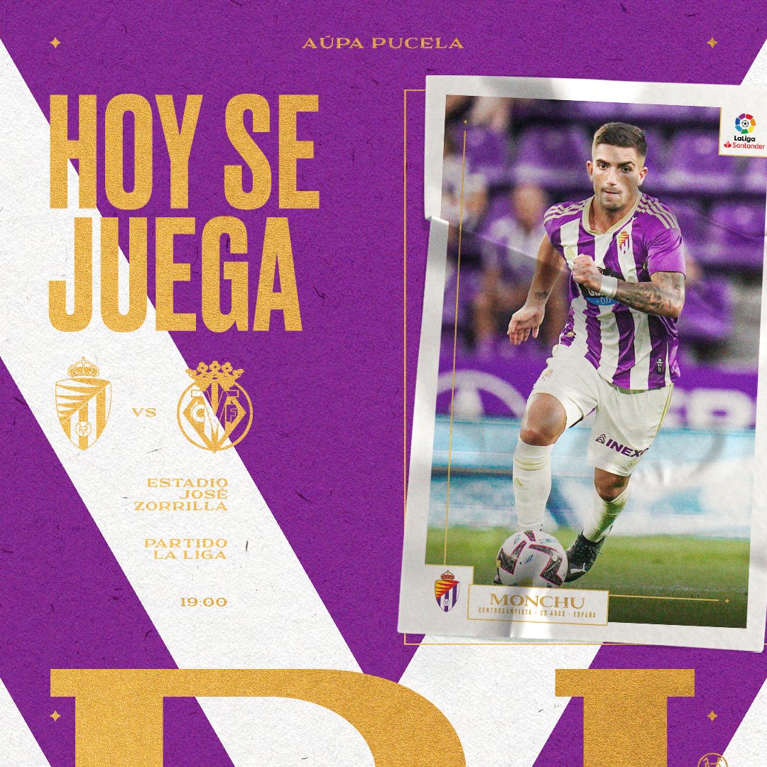 ¡Llegó el día, afición! 🤩
HOY VOLVEMOS A JUGAR EN PRIMERA. 🏟
#RealValladolidVillarreal
