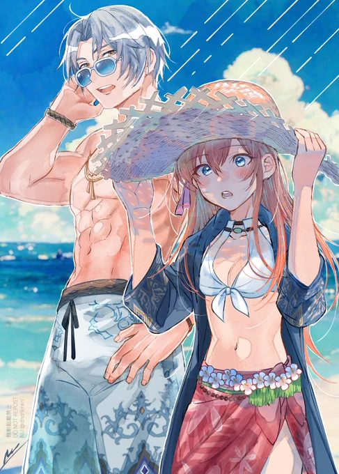 紅蓮祭に来たサンクレッドとリーンちゃんを眺めたい#FF14 #FF14art 