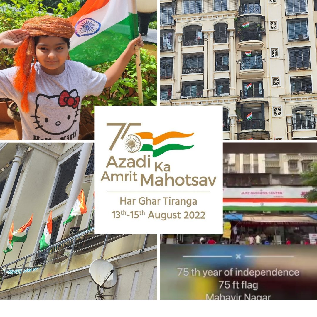 Kinnarik1's tweet photo. Making PATRIOTISM contagious... 
A Thoughtful Initiative Towards Building National Integrity and Love. 
#NationalFlag #HarGharTiranga #IndependenceDay2022 #IndiaAt75 #Indian #IndependenceDay #salute #Tricolor https://t.co/gVJT5YxrGK