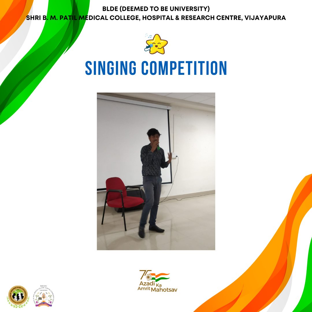 bldedu's tweet photo. "Singing Competition" 🎶 held on the occasion of #AzadikaAmritMahotsav 🇮🇳 at
BLDE(Deemed to be University)
#bldedu #AzadikaAmritMahotsav #HarGharTiranga #75thIndependenceDay https://t.co/nhJ7W7QcSy