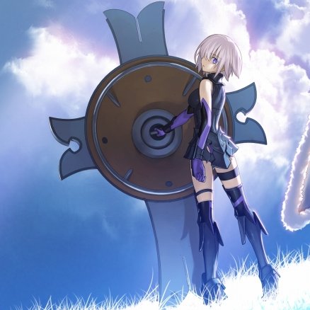 Comparison of concept art of Tachie, a scrapped Shielder Servant intended to be in Fate/Stay Night, to Mash's first reveal in Fate/Grand Order. 