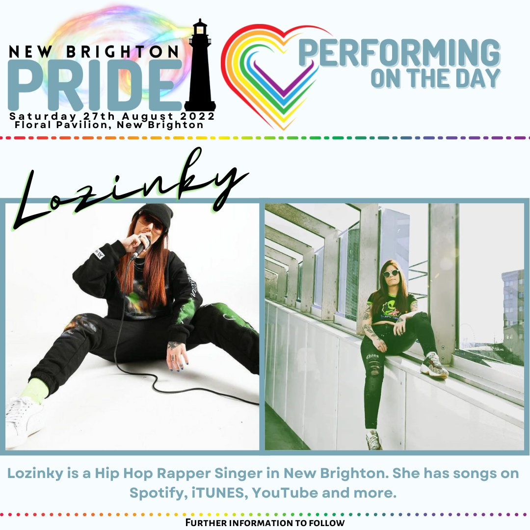 📣 𝗣𝗲𝗿𝗳𝗼𝗿𝗺𝗶𝗻𝗴 𝗼𝗻 𝘁𝗵𝗲 𝗱𝗮𝘆 𝘄𝗶𝗹𝗹 𝗯𝗲 @LozInky
🏳️‍🌈💙🏳️‍🌈

More announcements to follow...
#Lozinky #NewBrightonPride #WirralPride #PrideontheWirral #LGBT #Wallasey #Heswall #Hoylake #WestKirby #Birkenhead #Bebington #Wirral #Pride