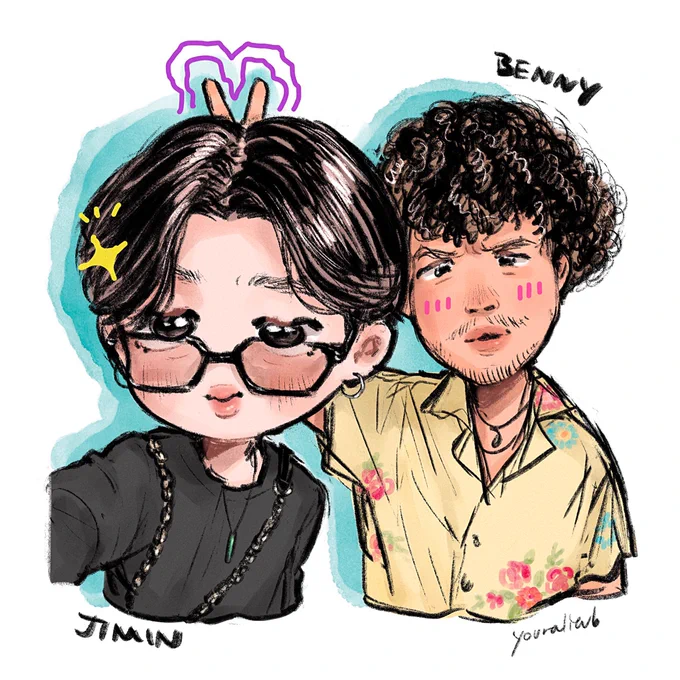 #JIMIN #BennyBlanco #btsfanart 