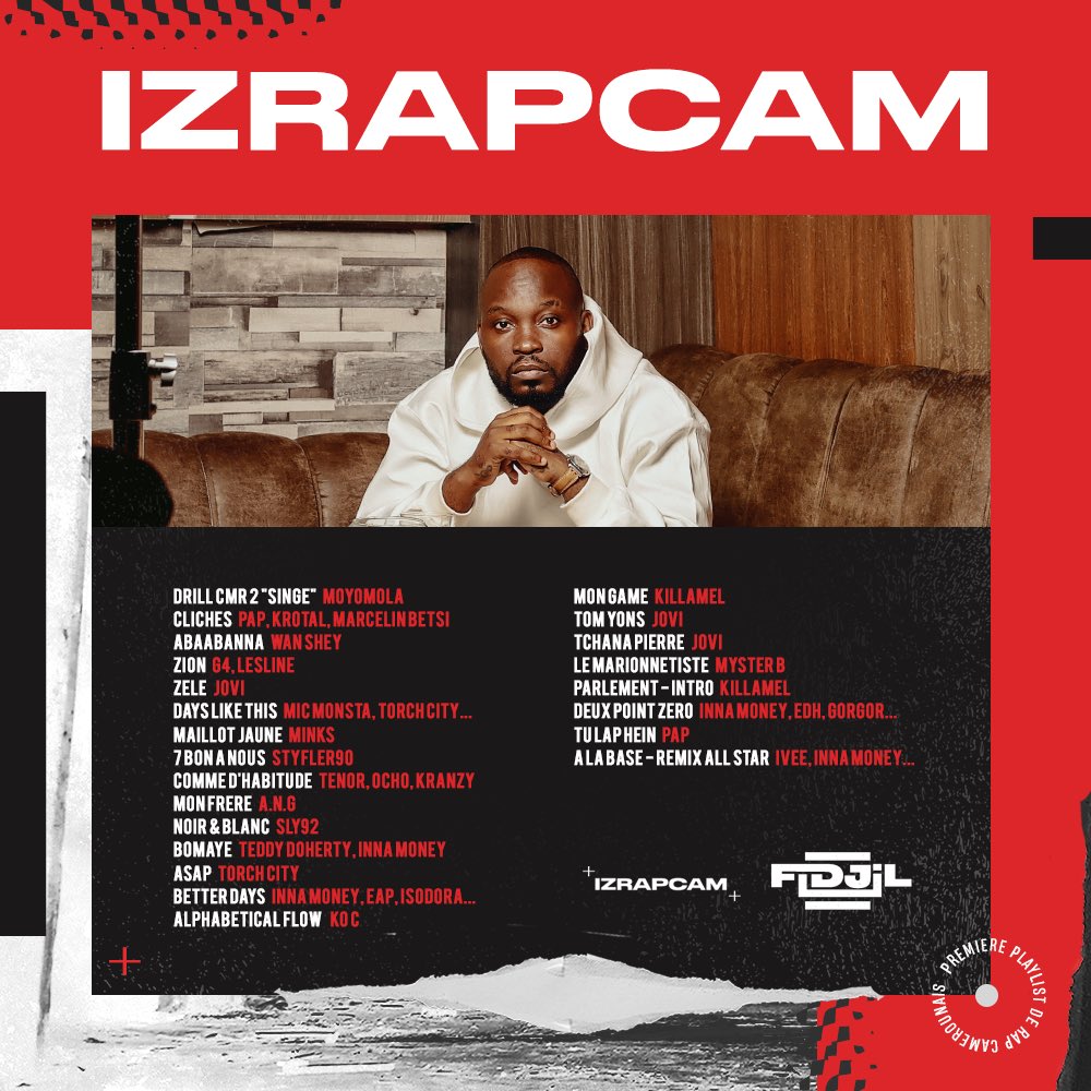 izrapcam's tweet photo. 🚨 @fidjil06 prend en otage la première playlist de rap camerounais et impose sa sélection !
Disponible sur https://t.co/u8DEhbYILH 

#Fidjil #izrapcam #rapcamer #rap https://t.co/c77jwNz7p8