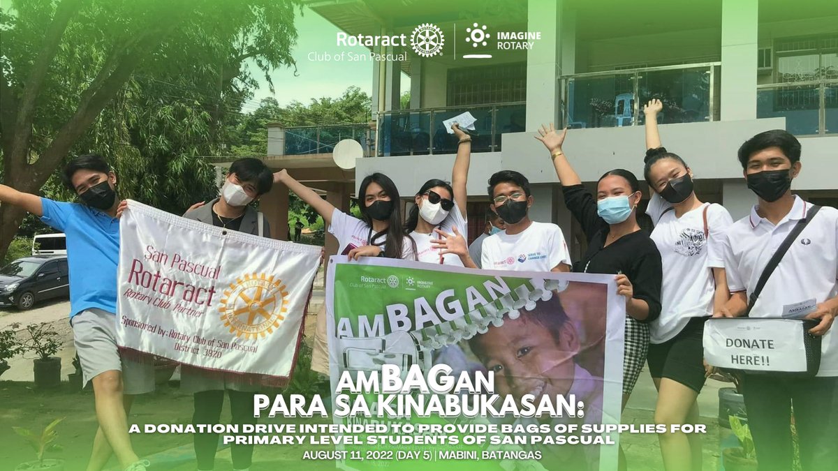 rac_sanpascual's tweet photo. 𝗣𝗿𝗼𝗷𝗲𝗰𝘁 𝗔𝗺𝗕𝗔𝗚𝗮𝗻 𝗴𝗼𝗲𝘀 𝘁𝗼 📍𝗠𝗔𝗕𝗜𝗡𝗜! | 𝗗𝗔𝗬 𝟱

Check our FB post for more details: https://t.co/ElEhvg9lNF

#amBAGan
#ImaginativeYear
#PilipinasRotaractMDIO
#ImagineRotary
#RID3820
#RotaractClubofSanPascual https://t.co/2vfmpYcpzl