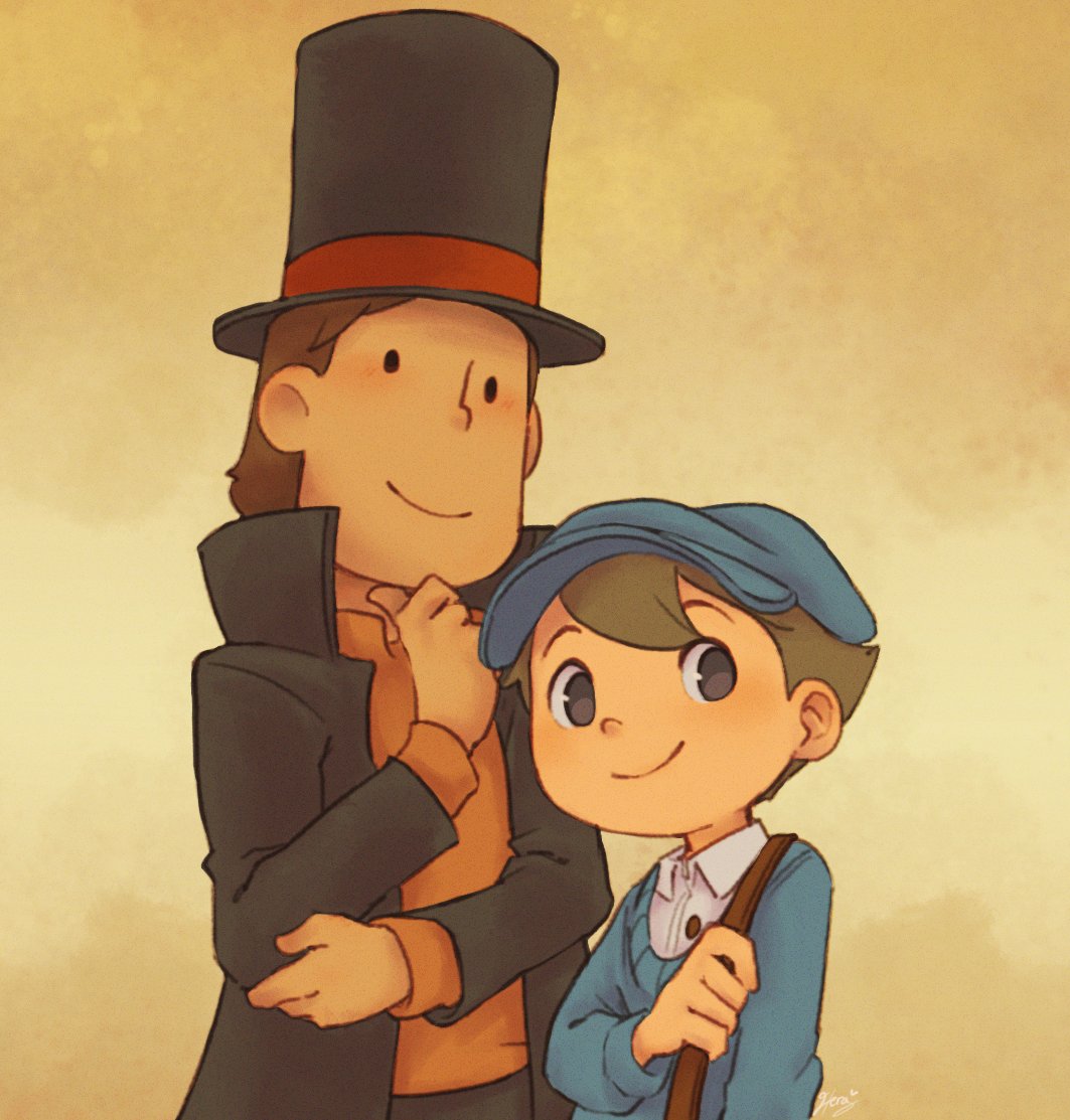 Hushed_H's tweet photo. Hershel &amp; Luke 🎩🧸

#レイトン #ProfessorLayton https://t.co/12r3E7AvMY
