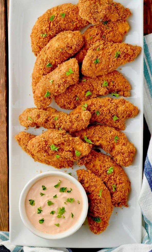 Crispy chicken tenders😋😋😋

#food #foodie #goodmorning