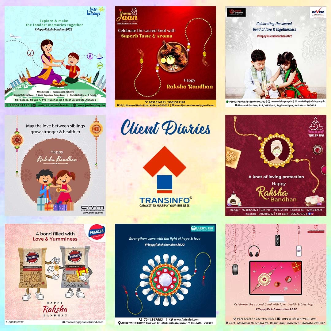 transinfosol's tweet photo. Some of the Rakshabandhan Day 2022 creatives for our esteemed clients. #ClientDiary
Your next creative for business or special occasion can be this strikingly unique…..Contact Us Now On: 033 - 4044 8910
#ContentMarketing #SocialMedia #SocialMediaManagement #SocialMediaMarketing https://t.co/WYHUrPaXxO