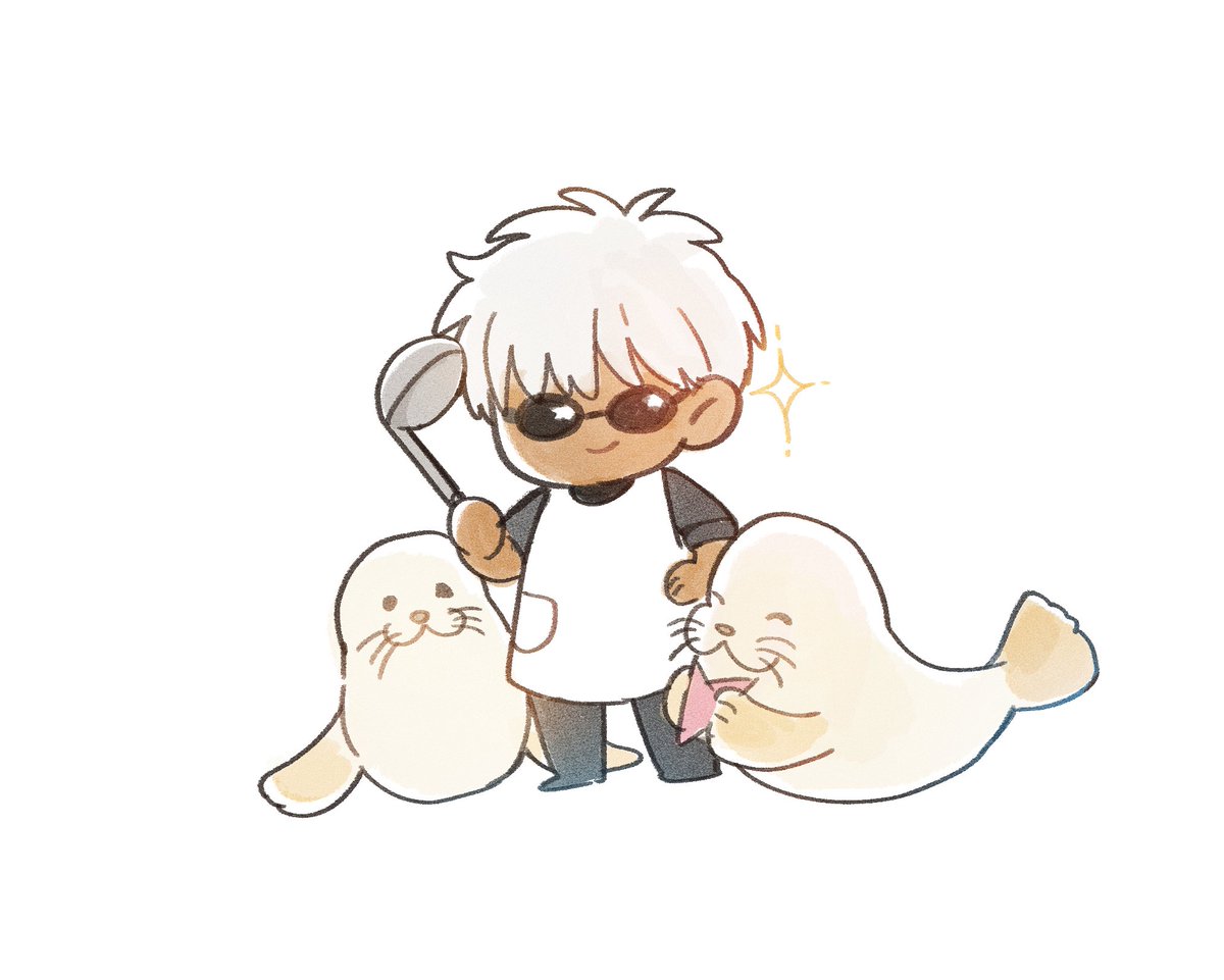 archer (fate) 1boy white hair dark-skinned male sunglasses dark skin male focus apron  illustration images