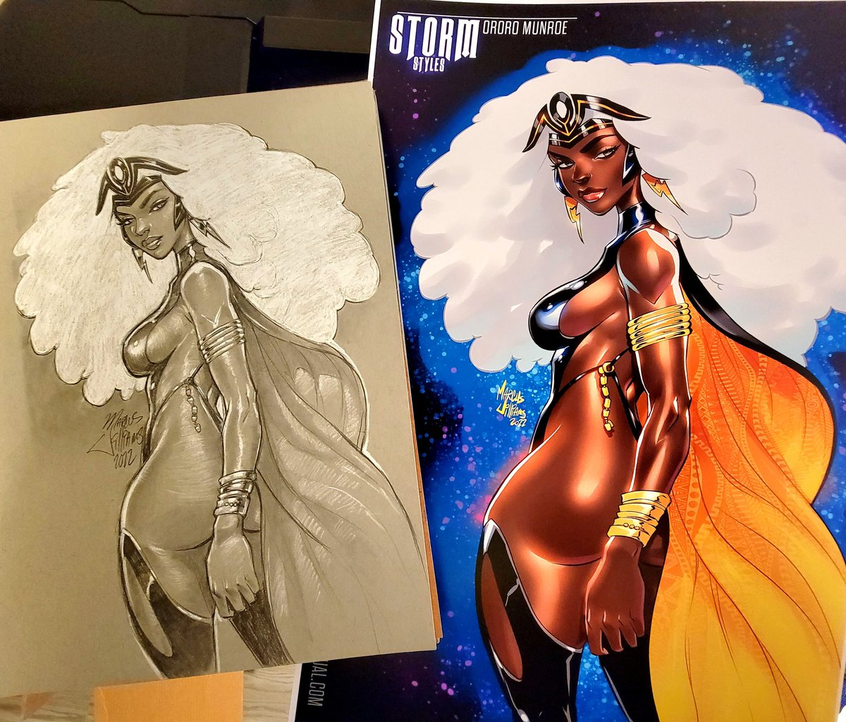 marcusthevisual's tweet photo. From sketch to Digital finish. This was a sketch I did last weekend at C2E2 that I rendered digitally during my recent LIVE session. Always a pleasure to hang with you guys.
Peace ya'll 
#MarcusTheVisual #digitalillustration https://t.co/3TtOClqIrb