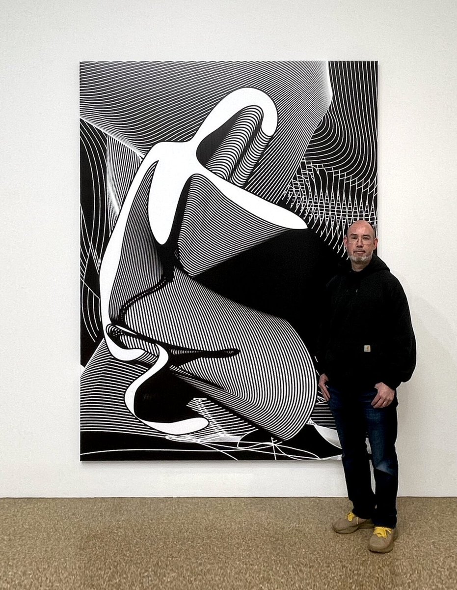 colingoldberg's tweet photo. Honored to announce that this work is being shipped to Manhattan on Monday for a show at the @hearst Building entitled “Art Now” curated by Betty Levin.

Kneeling Icon, 2004-2022. Digital monoprint on vinyl with AR-triggered audiovisual NFT #metagraphNFT #techpressionism https://t.co/KwEOdNbQXv