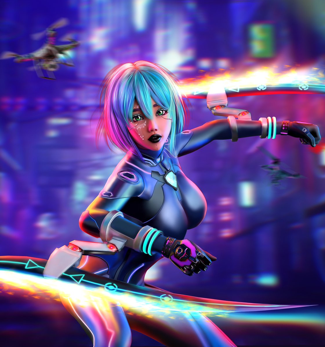 MerinMiler's tweet photo. 🔥🦾NEW DROP🦾🔥

Kimiko is a cyborg girl who can feel and empathize🥰 
She is brave, courageous, fearless🔥 
Her task is to fight injustice and protect the defenseless😍

#WeAreItsuki #CyborgClan #ItsukiClanClash 

LINK🔗👇🏼 https://t.co/yuRIrG3x6M