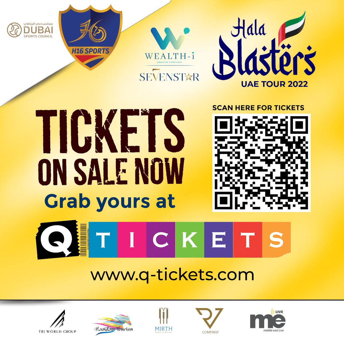H16Sports's tweet photo. Tickets are out 🎟️🇦🇪
Grab your tickets now!💛

https://t.co/KvPRRohERA

#h16sports #keralabalsters #yennumyellow #manjappada #dibba #alnasr #hatta #football #footballfans #preseason #match #tickets #sports #sportslover #footballtraining #friendlymatch #sportslover #footballover https://t.co/Mw0RSolsC5