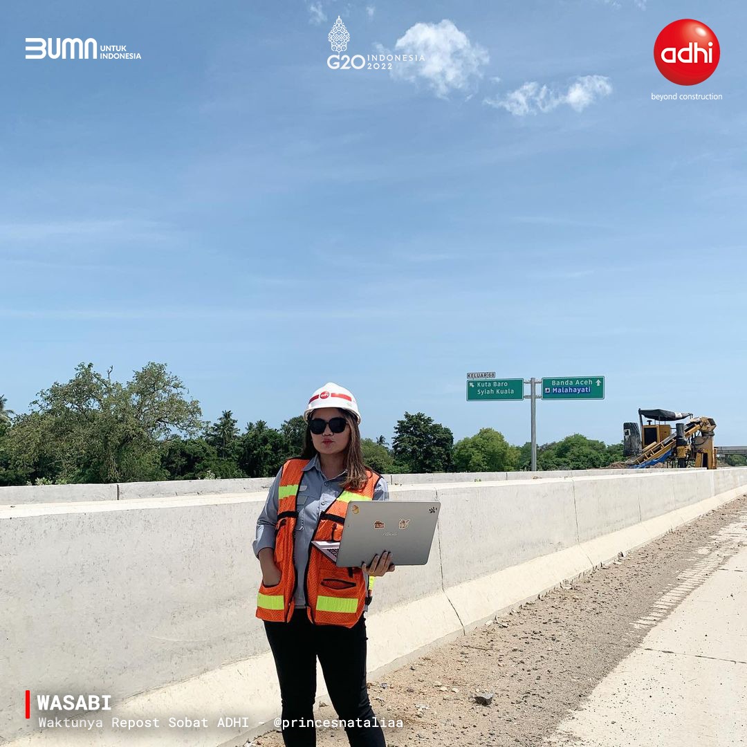 adhikaryaID's tweet photo. matahari?
Gimana kalau Sobat? Ada cerita menarik di tempat kerjanya? Yuk bagikan dan jangan lupa untuk tag @adhikaryaid yaa!
@princesnataliaa
#TolSigliBandaAceh
#WASABI
#ADHIKarya
#BeyondConstruction https://t.co/5P6dN2NMtZ