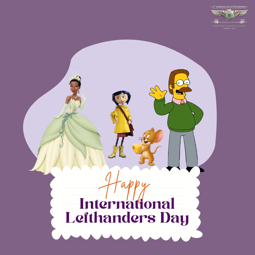 StarmarkDigital's tweet photo. "When nothing goes right… go left." 💁‍♀️💁

#starmarkdigitalentertainment #lefthanded #lefthandersday #animation #jerry #simpsons #nedflanders #coraline #tiana #2danimation #3danimation #animations #disney #pixar #animationjobs https://t.co/ueKmqfxJW2