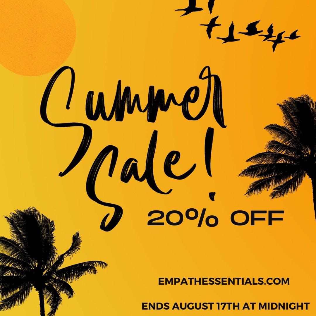 MpathEssentials's tweet image. BIG ANNOUNCEMENT!! Between now and midnight 8/17 all orders 20% off at empathessentials.com!
#fullmoonsale #empath #empaths #empathessentials #sale