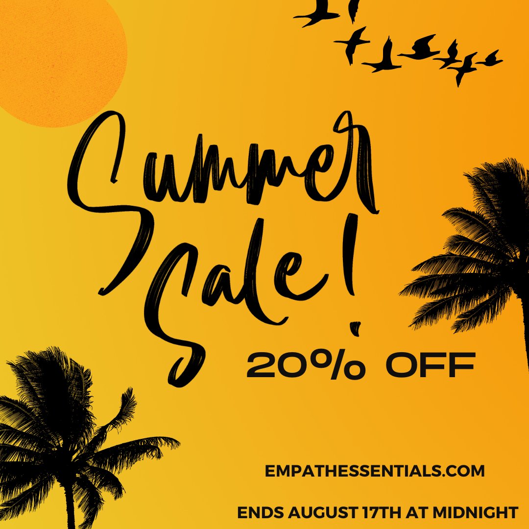 BIG ANNOUNCEMENT!! Between now and midnight 8/17 all orders 20% off at empathessentials.com! #fullmoonsale #empath #empaths #empathessentials #sale