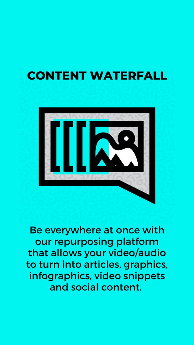 chrismilt's tweet photo. I like repurposing content. 

A quick YouTube video on social media tips recorded in my car turned into:

- A blog post for our website 
- An infographic for Pinterest 

And now... It's a tweet. 

This is what our team calls the content waterfall. https://t.co/Cx4mpVaRM8