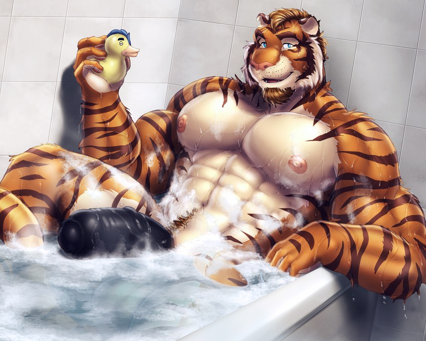 "Oh hey, I must've forgot to lock the door haha. Why don't you join me? There's always room for one more."