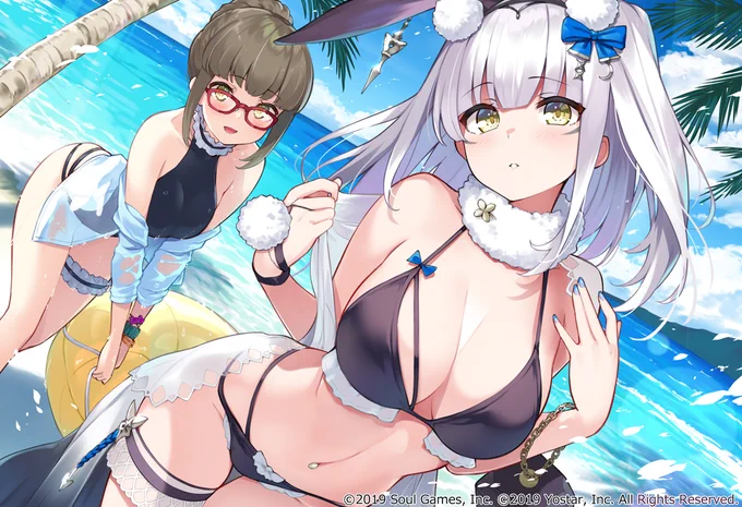 【お仕事絵】「雀魂」にて水着記念イラストを描かせていただきました!どうぞよろしくお願いしますー!#雀魂 #じゃんたま 