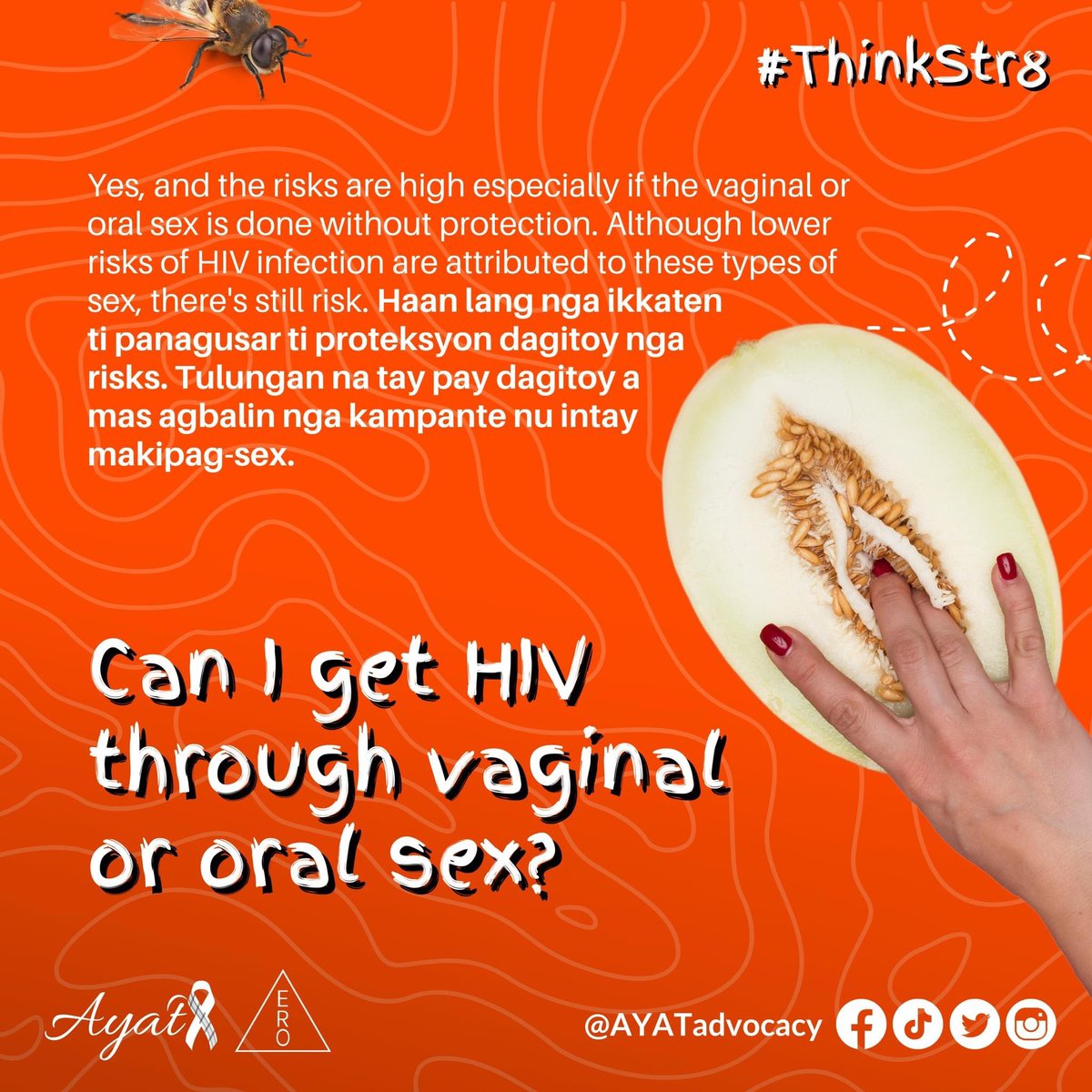 AYATadvocacy's tweet photo. Let's answer some questions. Get your facts Str8! ✅
#ThinkStr8 #HIVdoesntDiscrimin8 #AYATadvocacy
This campaign is implemented in partnership with ERO. https://t.co/NC7fgtNszE