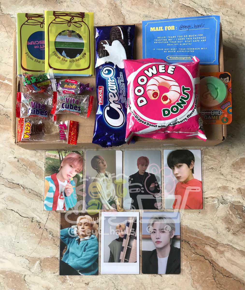 keyt_hauls's tweet photo. 🛒  ꒰ #keyt_feedback ꒱

➖ @Iamfucx | #iamfucxsproofs

↳   thank you so much for this random enha budols, as you can see the seller is soooo generous when it comes to freebies, looks like i bought freebies than photocards, until next time! ♡ https://t.co/jiD7RjUOfT