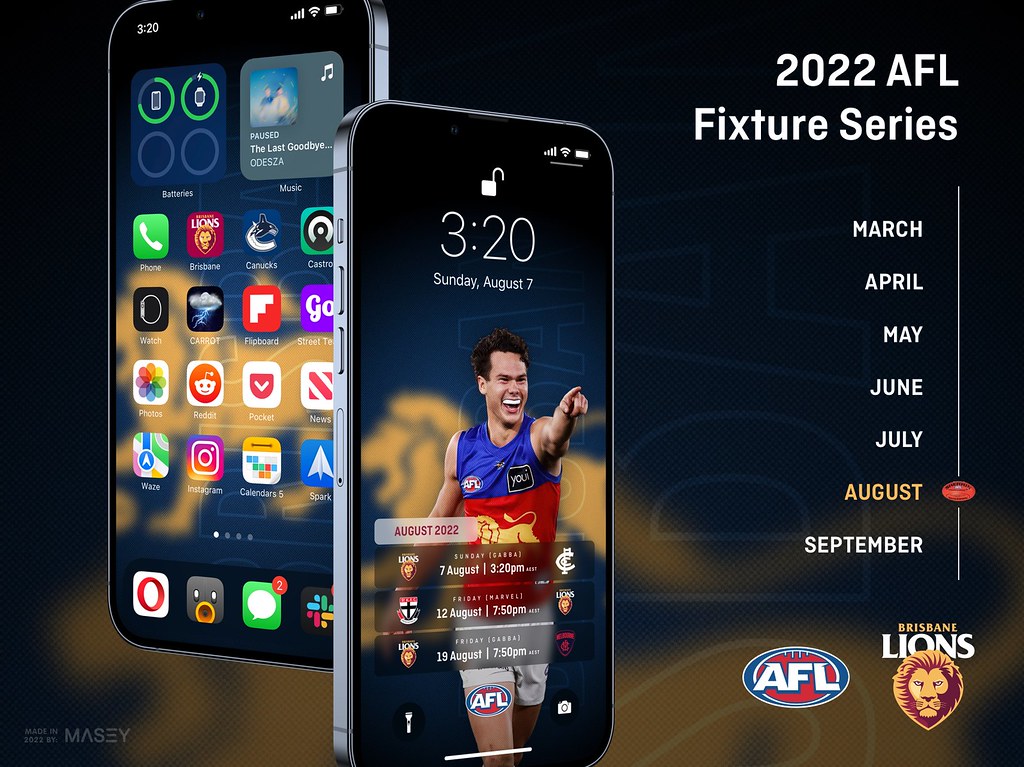 MaseyDesign's tweet photo. 🚨 In case you missed it: #BrisbaneLions young gun #camrayner keeps you up to date with the Lions' all-important August clashes as part of my #AFL Fixture wallpaper series.
Download now for iPhone & Android: https://t.co/L3IsgTQO0R https://t.co/v8KJG95rlM