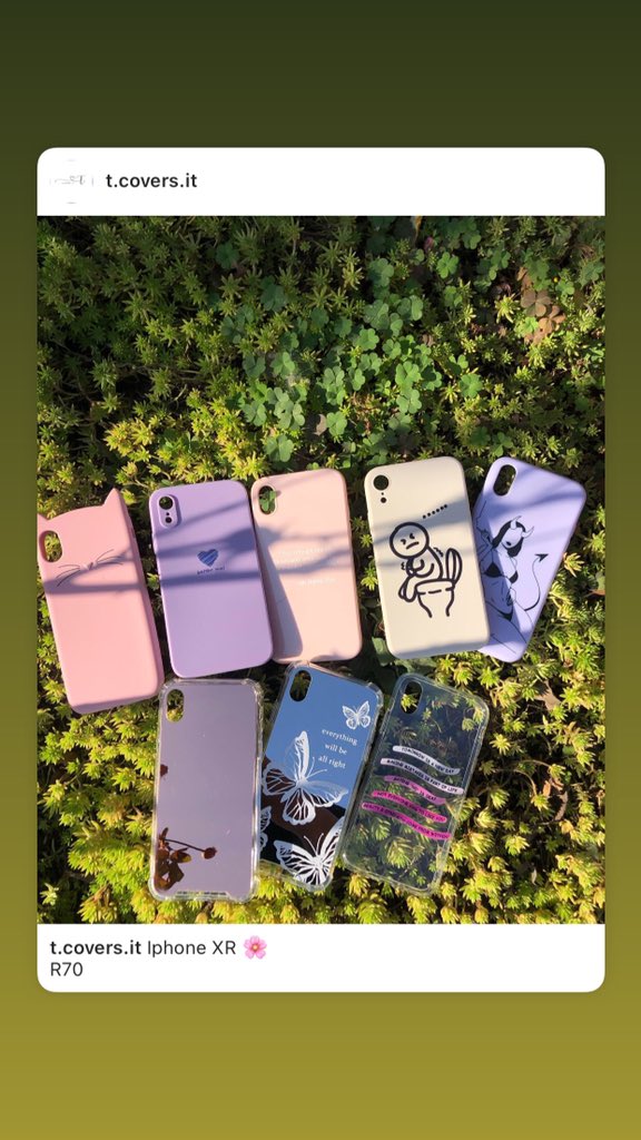 TshegooMokate's tweet photo. Iphone covers for sale . 🌸🫶🏽
R70 - R100 . 
Shein is my supplier so you can choose a cover from there &amp; i’ll get it for you . We deliver nationwide through paxi . #SmallBusiness #GirlTalkZA #Shein https://t.co/SeEptjBynC
