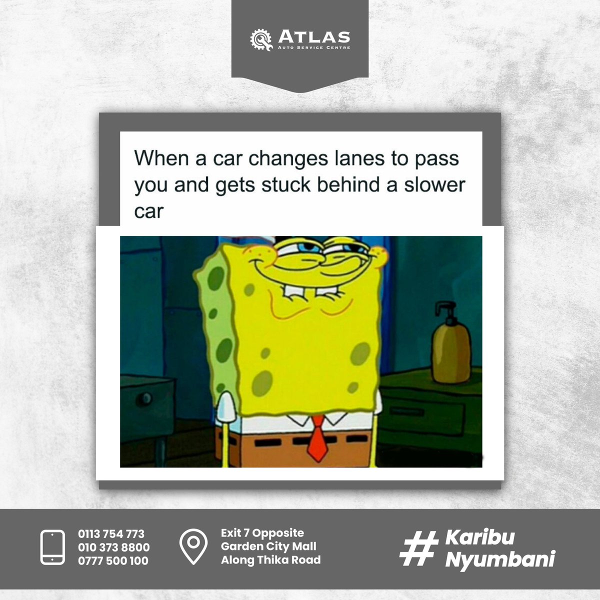 😂😂 You know that feeling. #happyweek #getyourcarserviced! 

We remain as your only  trustworthy car service patner. Visit us opposite Garden City.

#carservicing #carmaintenancetips #atlasautoservicecentre #congratulationsgovernors #34As #electionke2022