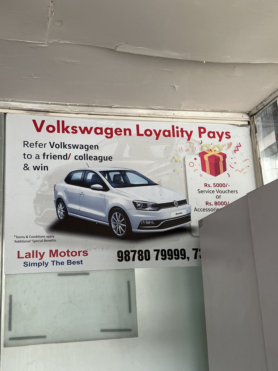 rahul89gupta's tweet photo. @volkswagenindia @VWGroup @VW   Hello Volkswagen India .. Look at the level of Marketing . #spellcheck #loyalty https://t.co/lMstSyHjNI