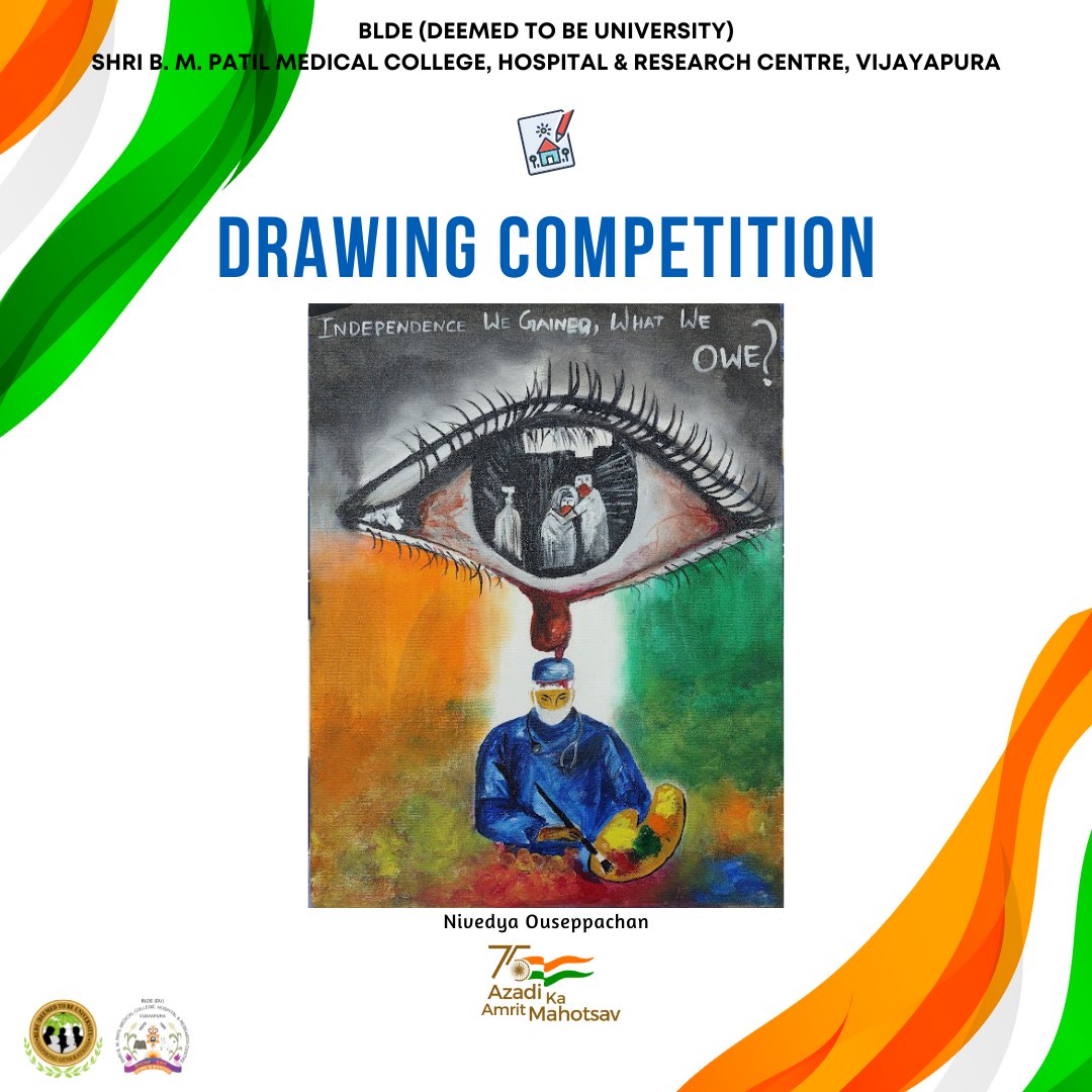 bldedu's tweet photo. "Drawing Competition" held on the occasion of #AzadikaAmritMahotsav 🇮🇳 at
BLDE(Deemed to be University)
#bldedu #AzadikaAmritMahotsav #HarGharTiranga #75thindependenceday https://t.co/6eZtwhhRaC
