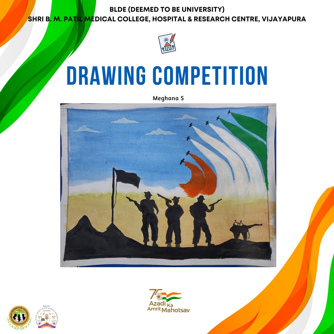 bldedu's tweet photo. "Drawing Competition" held on the occasion of #AzadikaAmritMahotsav 🇮🇳 at
BLDE(Deemed to be University)
#bldedu #AzadikaAmritMahotsav #HarGharTiranga #75thindependenceday https://t.co/6eZtwhhRaC