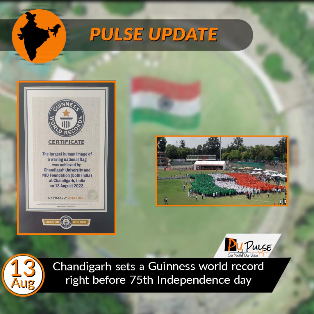 pu_pulse's tweet photo. A new world record for 'largest human image of waving flag' was set in stadium of sector 16, Chandigarh
To know more:https://t.co/zFNi4bUlbn
#NewWorldRecord #Flag #Chandigarh #sec16 #stadium #Indian #IndependenceDay #PUPulse #PulseUpdate https://t.co/mCmq5ERZUW