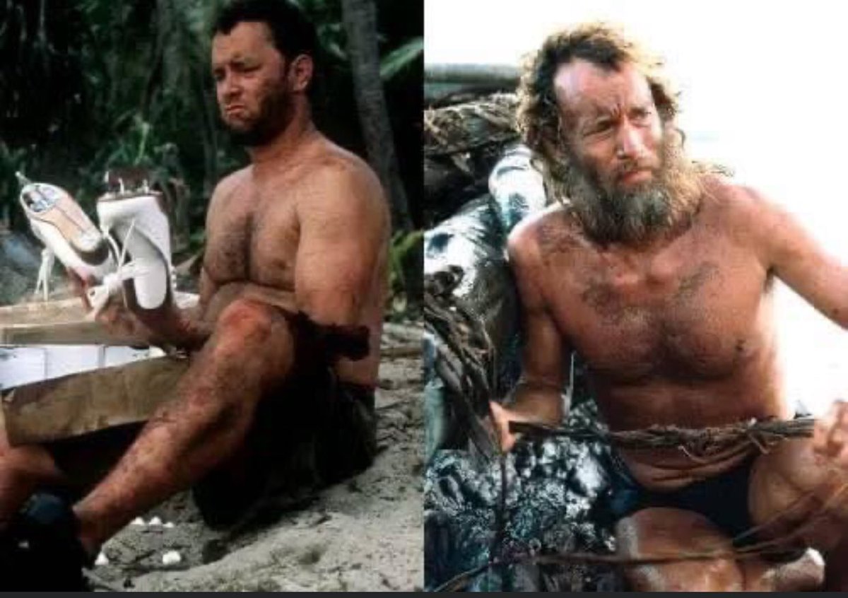 tab6asharan's tweet photo. فى فيلم “ cast away “ للعبقري Tom Hanks الذى سقطت طائرته فى حادثة..
وانعزل على جزيرة نائية لسنوات وحيداً قاوم ليظل حياً، ورسم على كرة وجهاً، وسَمّاها Willson و إتخذها صديقاً حارب كي لا يستسلم مُتَخَيِّلاً إن على الضفة الأخرى مَنْ ينتظره، زوجته التى يحبها وحياته السابقة، https://t.co/h2uus6Swap